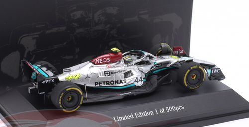 1/43 Spark 2022 Formula 1 Lewis Hamilton Mercedes-AMG F1 W13 #44 Belgian GP Car Model