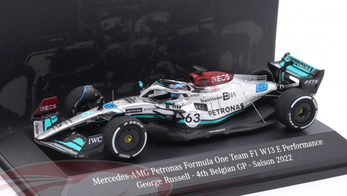 1/43 Spark 2022 Formula 1 George Russell Mercedes-AMG F1 W13 #63 4th Belgian GP Car Model