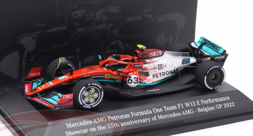 1/43 Spark 2022 Formula 1 Mercedes-AMG F1 W13 Showcar 55th Anniversary Belgian GP Car Model