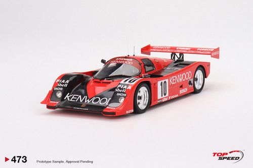 1/18 Top Speed 1990 Porsche 962 CK6 #10 Porsche Kremer Racing Le Mans 24 Hrs. Resin Car Model