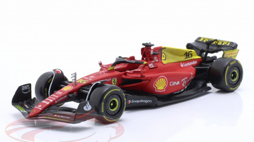 1/43 BBurago 2022 Formula 1 Charles Leclerc Ferrari F1-75 #16 2nd Italian GP Standard Edition Car Model