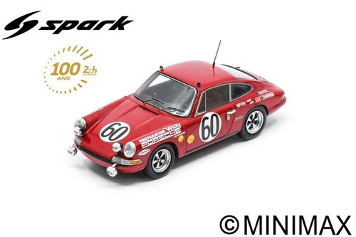 1/43 Spark Porsche 911 T No.60 24H Le Mans 1968 J. de Mortemart - W. Meier Car Model