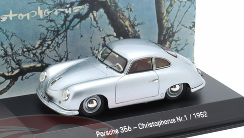 1/43 Dealer Edition 1952 Porsche 356 Christophorus No. 1 (Silver) Car Model