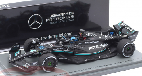1/43 Spark 2023 Formula 1 Mercedes-AMG Petronas F1 W14 E Performance No.44 Mercedes-AMG Petronas Formula One Team 4th Saudi Arabian GP 2023 George Russell Car Model