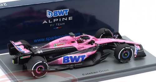 1/43 Spark 2023 Formula 1 Alpine A523 No.31 BWT Alpine F1 Team 8th Saudi Arabian GP 2023 Esteban Ocon Car Model