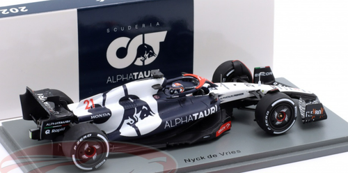 1/43 Spark 2023 Formula 1 AlphaTauri AT04 No.21 Scuderia AlphaTauri Bahrain GP 2023 Nyck de Vries Car Model