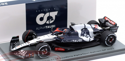 1/43 Spark 2023 Formula 1 AlphaTauri AT04 No.21 Scuderia AlphaTauri Bahrain GP 2023 Nyck de Vries Car Model