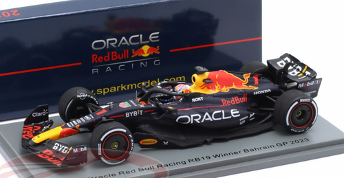 1/43 Spark 2023 Formula 1 Oracle Red Bull Racing RB19 No.1 Oracle Red Bull  Racing Winner Bahrain GP 2023 Max Verstappen Car Model