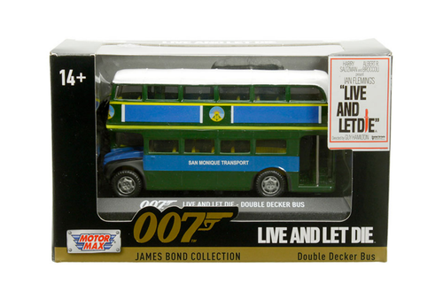 1/24 Motormax 007 Live and Let Die Double Decker Bus Car Model