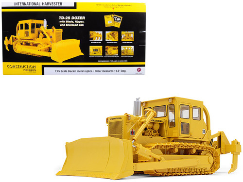 International Harvester TD-25 Dozer with Enclosed Cab and Ripper 1/25 Diecast Model by First Gear