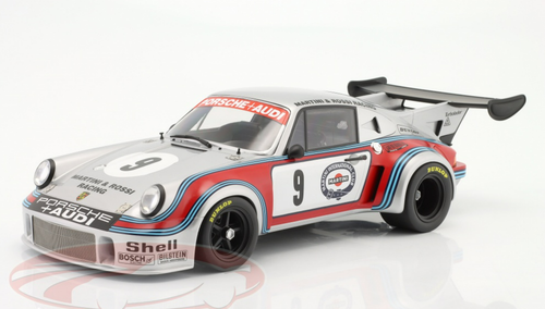 1/12 CMR 1974 Porsche Carrera RSR Turbo #9 2nd 6h Watkins Glen Martini Racing Porsche System Herbert Müller, Gijs van Lennep Car Model