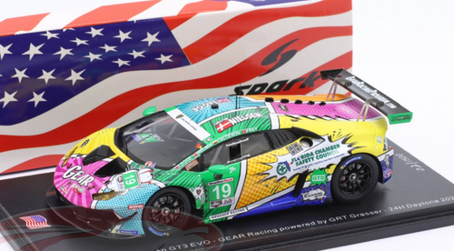 1/43 Spark 2020 Lamborghini Huracan GT3 Evo #19 24h Daytona GEAR Racing Christina Nielsen, Katherine Legge, Tatiana Calderón, Rahel Frey Car Model