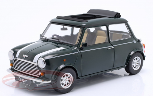 1/12 KK-Scale Mini Cooper with Sunroof RHD (Dark Green) Diecast Car Model
