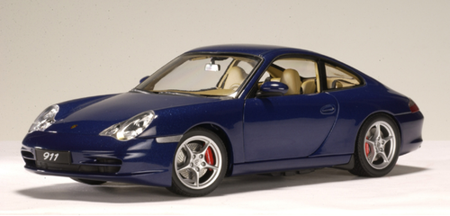 1/18 AUTOart 2001 Porsche 911 (996) Carrera Coupe Facelift (Lapisblau Metallic Blue) Diecast Car Model