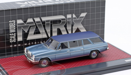 1/43 Matrix 1971 Mercedes-Benz V114 LWB Crayford Estate (Light Blue Metallic) Car Model