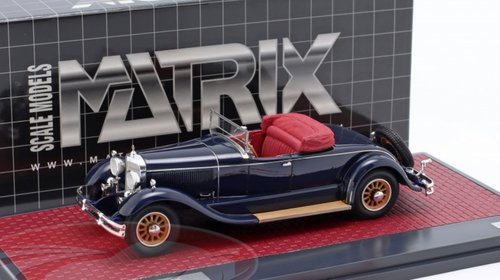 1/43 Matrix 1925 Mercedes-Benz 630K Roadster by Murphy Open Top (Dark Blue) Car Model