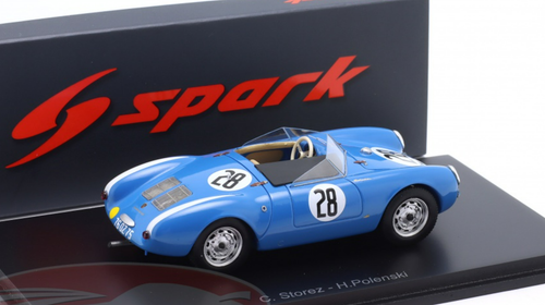 1/43 Spark 1956 Porsche 550 #28 24h LeMans Gonzague Olivier Claude Storez, Helmut Polensky Car Model