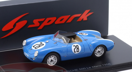 1/43 Spark 1956 Porsche 550 #28 24h LeMans Gonzague Olivier Claude Storez, Helmut Polensky Car Model