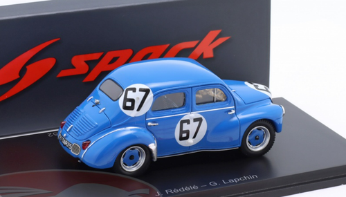 Modèle Réduit Spark 1:43 – Renault 4CV #53 24H Le Mans 1952 – Y.Lesur/A.Briat – Neuf