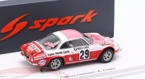 1/43 Spark 1973 Alpine A110 1800 #29 Rallye Monte Carlo Pat Moss-Carlsson, Elizabeth Crellin Car Model