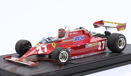 1/18 GP Replicas 1981 Formula 1 Gilles Villeneuve Ferrari 126CK #27 Winner Monaco GP Car Model