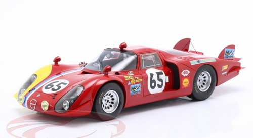1/18 Spark 1965 Alfa Romeo T33/2 #65 24h LeMans Racing Team V.D.S. Serge Trosch, Karl von Wendt Car Model