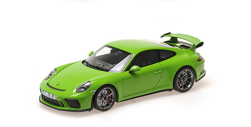 1/18 Minichamps Porsche 911 GT3 2018 YELLOW/GREEN (SHMEE 150) Diecast full open