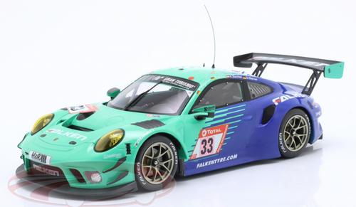 1/18 Ixo 2020 Porsche 911 GT3 R #33 24h Nürburgring Falken Motorsports Klaus Bachler, Sven Müller, Christian Engelhart, Dirk Werner Car Model