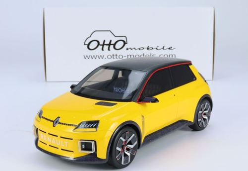 1/18 OTTO 2021 Renault 5 E-Tech Electric Prototype (Yellow) Resin Car Model