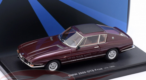 1/43 AutoCult 1969 BMW 2800 GTS Frua (Dark Red Metallic) Car Model