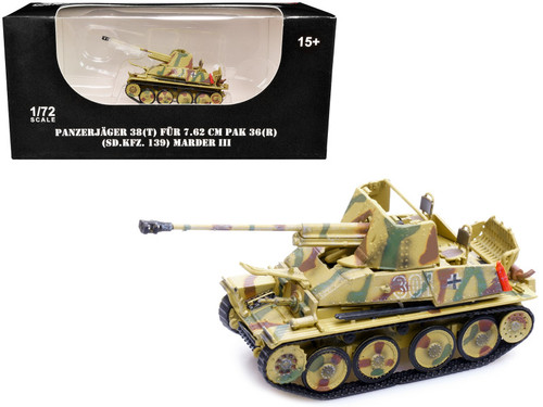 Sd.Kfz.139 Panzerjager 38(t) Fur 7.62cm PaK 36(R) Marder III Tank Destroyer #301 "Germany - World War II" 1/72 Diecast Model by Legion