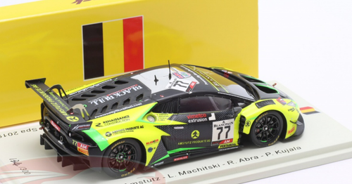 1/43 Spark 2019 Lamborghini Huracan GT3 Evo #77 24h Spa Barwell Motorsport Richard Abra, Adrian Amstutz, Leo Machitski, Patrick Kujala Car Model