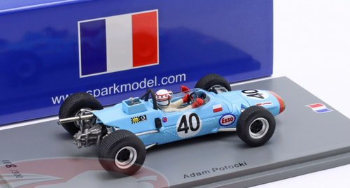 1/43 Spark 1968 Formula 3 Adam Potocki Matra MS5 #40 Winner Rouen-les-Essarts Car Model