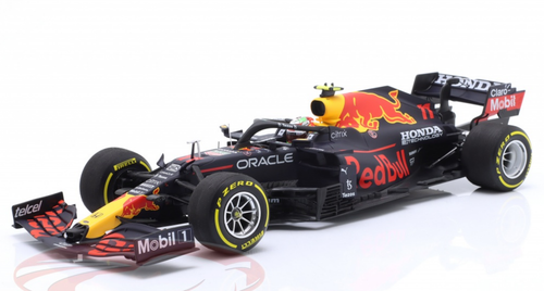 1/18 Minichamps 2021 Formula 1 Sergio Perez Red Bull RB16B #11 3rd Mexico GP Car Model