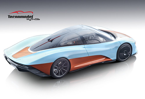 1/43 Tecnomodel 2020 Mclaren Speedtail (Light Blue & Orange) Resin Car Model