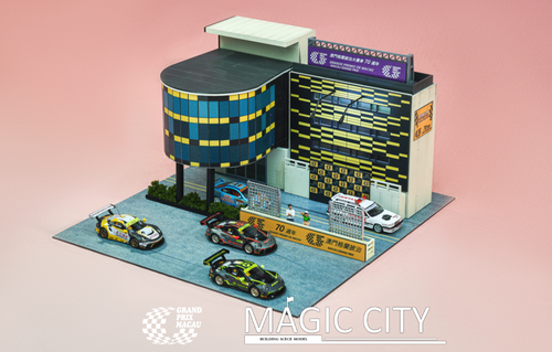 1/64 Magic City Grand Prix Macau Main Race Building Diorama (Figures & Cars NOT Included)