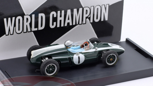 1/43 Brumm 1960 Formula 1 Jack Brabham Cooper T53 #1 Winner British GP World Champion Car Model with Driver Figure