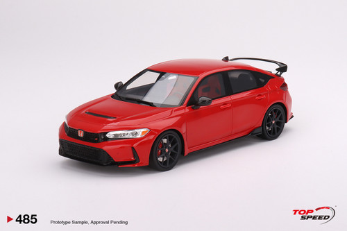 1/18 Top Speed 2023 Honda Civic Type R Rallye Red (LHD) Resin Car Model