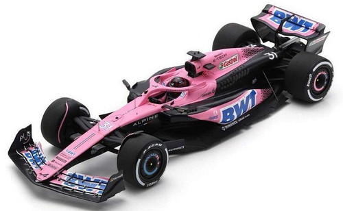 1/18 Spark 2023 Formula 1 Alpine A523 No.31 BWT Alpine F1 Team Esteban Ocon 8th Saudi Arabian GP Resin Car Model