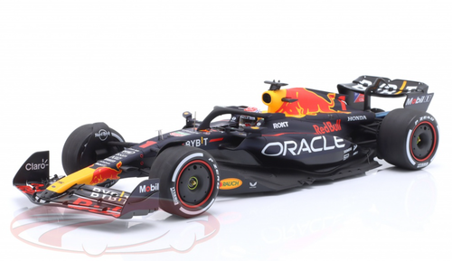 1/18 Spark 2023 Formula 1 Oracle Red Bull Racing RB19 No.1 Oracle Red Bull Racing Max Verstappen Winner Bahrain GP Resin Car Model