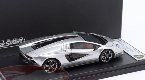 1/43 Looksmart 2022 Lamborghini Countach LPI 800-4 (Luna Silver) Car Model