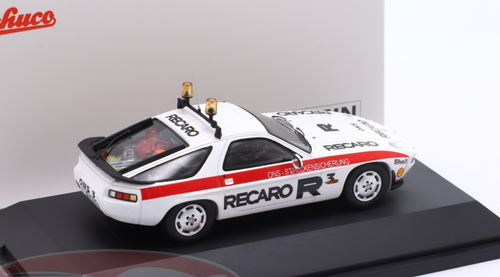 1/43 Schuco Porsche 928 S ONS Safety Car (White & Red) Car Model