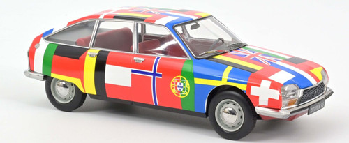 1/18 Norev 1972 Citroen GS Flags 2nd Version Diecast Car Model