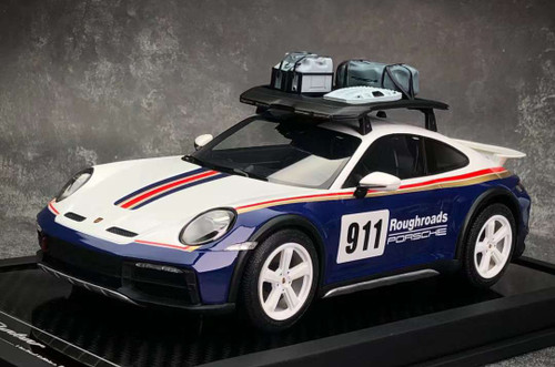 1/18 VIP Scale Models Porsche 911 992 Dakar (Blue & White) Resin Car Model Limited 99 Pieces