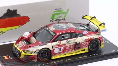 1/43 Spark 2022 Audi R8 LMS GT3 #11 24h Nürburgring Twin Busch Elia Erhart, Michael Heimrich, Pierre Kaffer, Arno Klasen Car Model