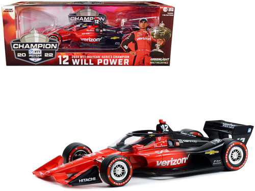 Dallara IndyCar #12 Will Power "Verizon 5G" Team Penske (Road Course Configuration) Champion "NTT IndyCar Series" (2022) 1/18 Diecast Model Car by Greenlight