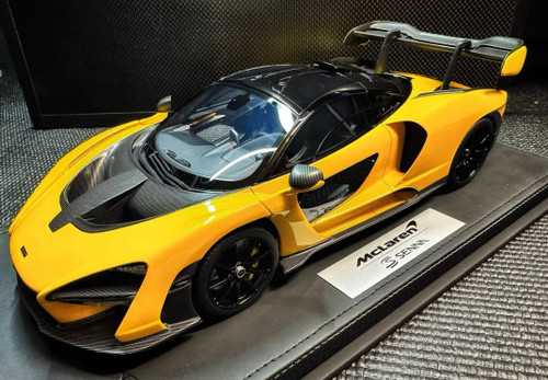 のん 1/18 BBR 2018 McLaren Senna (Volcano Yellow) Resin Car Model