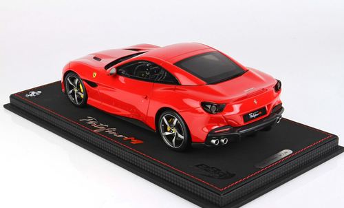 1/18 BBR Ferrari Portofino M Closed Roof (Rosso Corsa Red) Resin Car Model Limited 99 Pieces