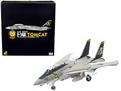Grumman F-14A Tomcat Fighter Aircraft "US Navy VF-84 Jolly Rogers" (1979) 1/144 Diecast Model by JC Wings