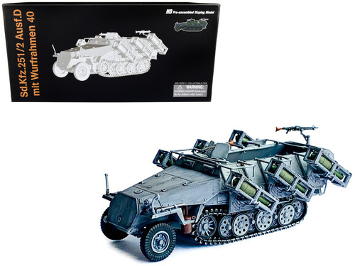 German Sd.Kfz. 251/2 Ausf.D mit Wurfrahmen 40 MRL (Multiple Rocket Launcher) Vehicle Gray "NEO Dragon Armor" Series 1/72 Plastic Model by Dragon Models